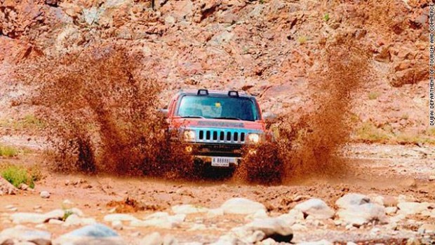 Driving in the desert