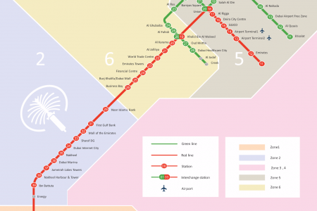 Dubai Metro Map Green Line And Stations